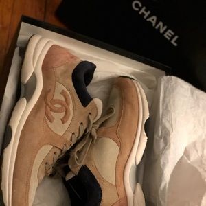 Chanel calfskin sneakers
